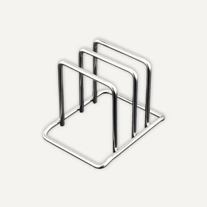 Range planches à découper acier inoxydable cuisine vide 